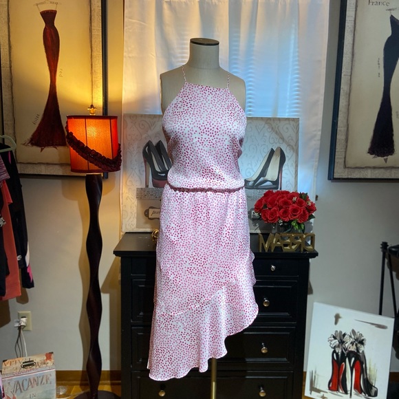 Beautiful pink/red dot summer dress - Picture 1 of 3